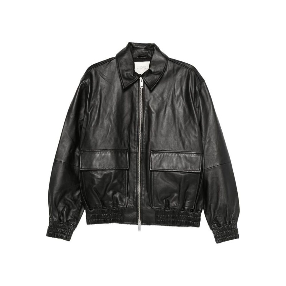 Studio Nicholson Black Jackets - Leather Jackets Men